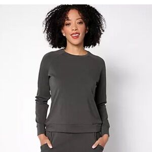 Cozy Earth Women's Brushed Viscose Made from Bamboo Pullover Crew Large